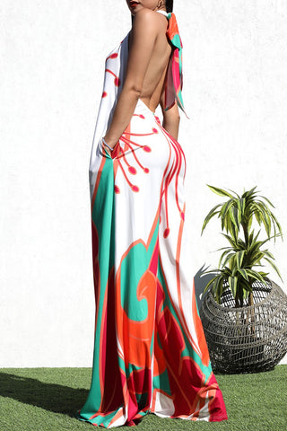 The Tropical Halter Jumpsuit- Anicoletta's Boutique | Fashion Forward Luxury Women's Clothing