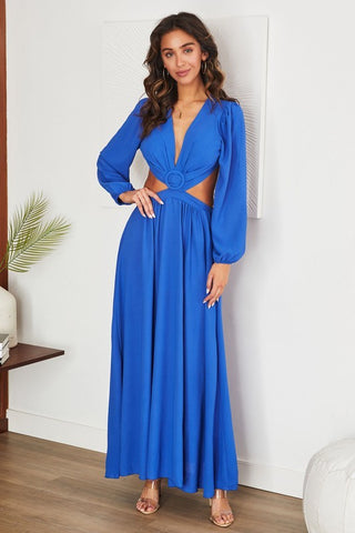 The Beau Solid Maxi Dress- Anicoletta's Boutique | Fashion Forward Luxury Women's Clothing