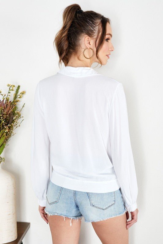 The Italian Silk Button Down Blouse- Anicoletta's Boutique | Fashion Forward Luxury Women's Clothing