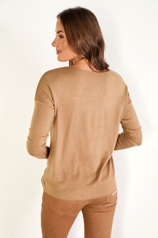 The Fuzzy Rock & Love Sweater- Anicoletta's Boutique | Fashion Forward Luxury Women's Clothing