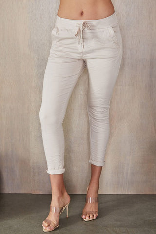 The Blanca's Crinkle Italian Jogger- Anicoletta's Boutique | Fashion Forward Luxury Women's Clothing