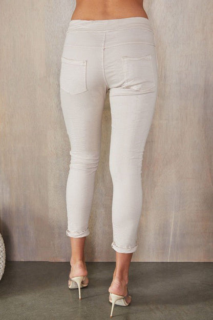 The Blanca's Crinkle Italian Jogger- Anicoletta's Boutique | Fashion Forward Luxury Women's Clothing