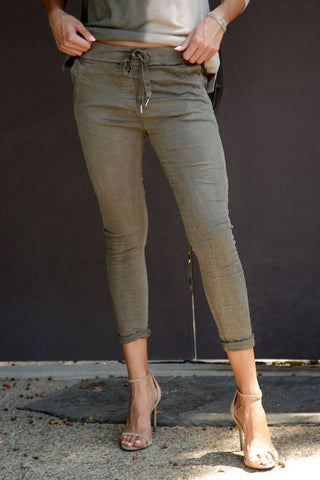 The Star Pocket Italian Joggers- Anicoletta's Boutique | Fashion Forward Luxury Women's Clothing