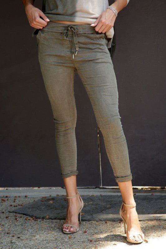The Star Pocket Italian Joggers (Venti6) Joggers- Anicoletta's Boutique | Fashion Forward Luxury Women's Clothing
