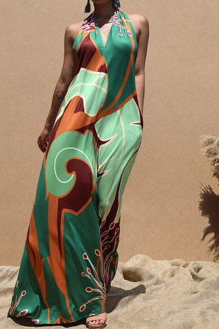 The Paradise Halter Maxi Dress- Anicoletta's Boutique | Fashion Forward Luxury Women's Clothing