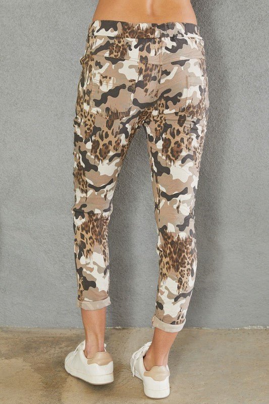 The Leopard Camo Print Italian Jogger- Anicoletta's Boutique | Fashion Forward Luxury Women's Clothing
