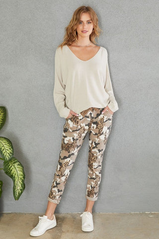 The Leopard Camo Print Italian Jogger- Anicoletta's Boutique | Fashion Forward Luxury Women's Clothing