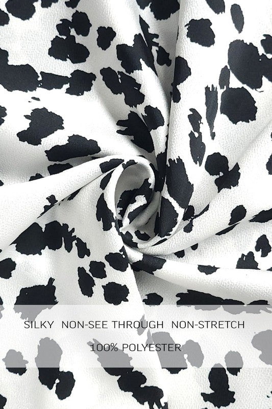 The Black & White Satin Button Down Dress- Anicoletta's Boutique | Fashion Forward Luxury Women's Clothing