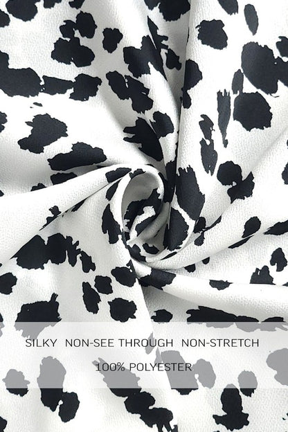 The Black & White Satin Button Down Dress- Anicoletta's Boutique | Fashion Forward Luxury Women's Clothing