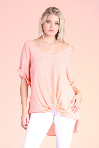 The Genesis Twist Front Top - Plus- Anicoletta's Boutique | Fashion Forward Luxury Women's Clothing