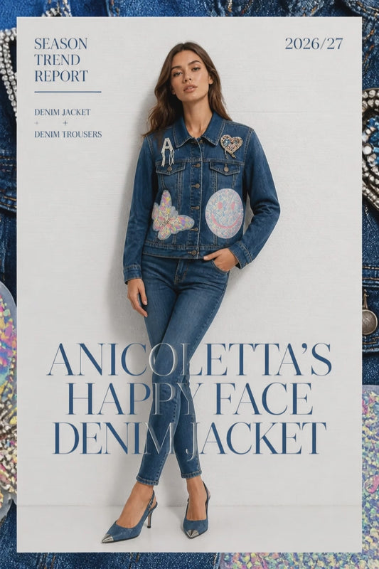 The Anicoletta’s Happy Face Denim Jacket