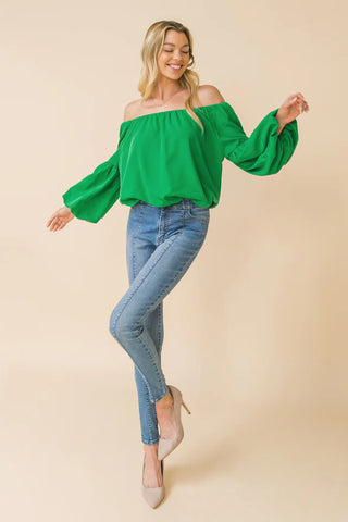 The Chic Off Shoulder Top- Anicoletta's Boutique | Fashion Forward Luxury Women's Clothing