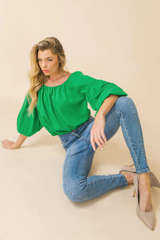 The Chic Off Shoulder Top- Anicoletta's Boutique | Fashion Forward Luxury Women's Clothing