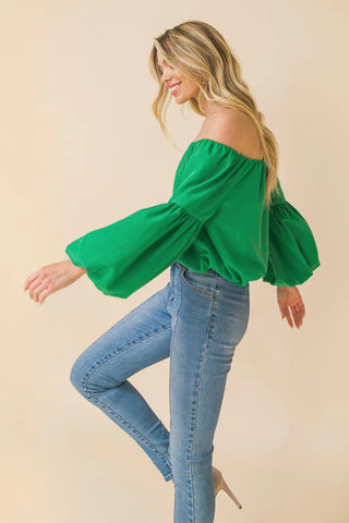 The Chic Off Shoulder Top- Anicoletta's Boutique | Fashion Forward Luxury Women's Clothing