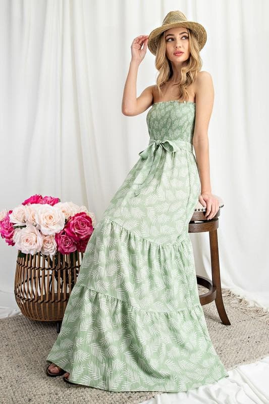 Tropical Print Maxi Dress- Anicoletta's Boutique | Fashion Forward Luxury Women's Clothing