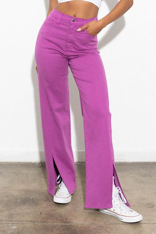 Vibrant High-Rise Wide Jeans- Anicoletta's Boutique | Fashion Forward Luxury Women's Clothing