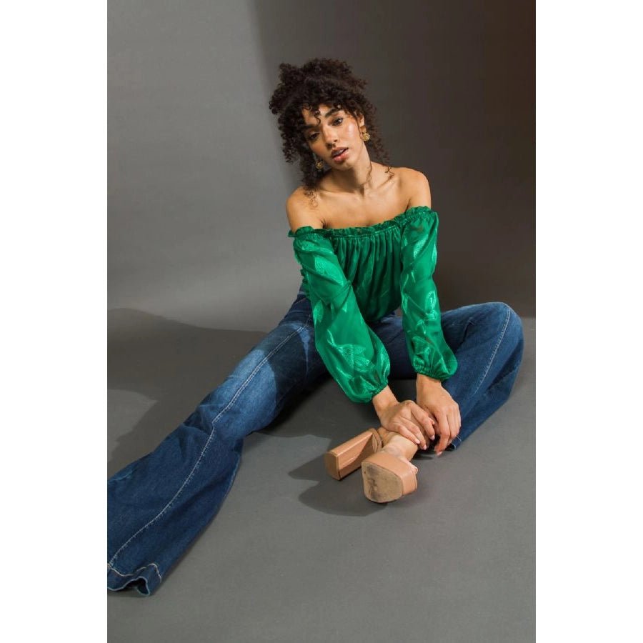 The Regal Impression Woven Top- Anicoletta's Boutique | Fashion Forward Luxury Women's Clothing