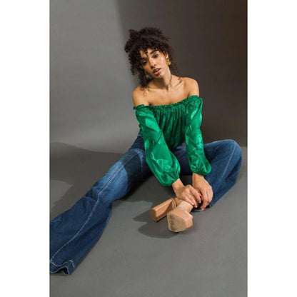 The Regal Impression Woven Top- Anicoletta's Boutique | Fashion Forward Luxury Women's Clothing