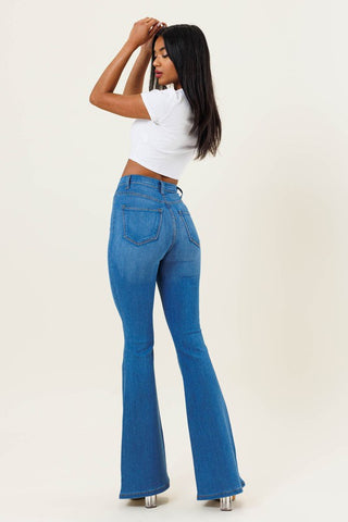 Vibrant Bell Flare Jeans- Anicoletta's Boutique | Fashion Forward Luxury Women's Clothing