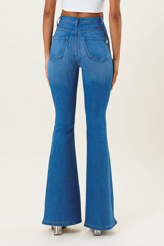 Vibrant Bell Flare Jeans- Anicoletta's Boutique | Fashion Forward Luxury Women's Clothing