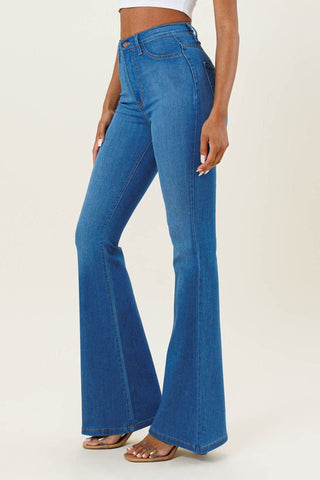 Vibrant Bell Flare Jeans- Anicoletta's Boutique | Fashion Forward Luxury Women's Clothing