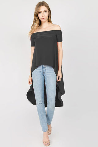 Anicoletta's Flirty & Chic Off Shoulder Top- Anicoletta's Boutique | Fashion Forward Luxury Women's Clothing