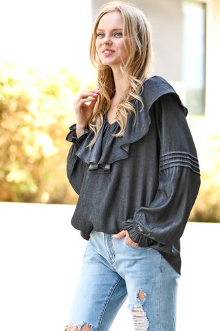 The Anicoletta's Puff Sleeve Blouse- Anicoletta's Boutique | Fashion Forward Luxury Women's Clothing