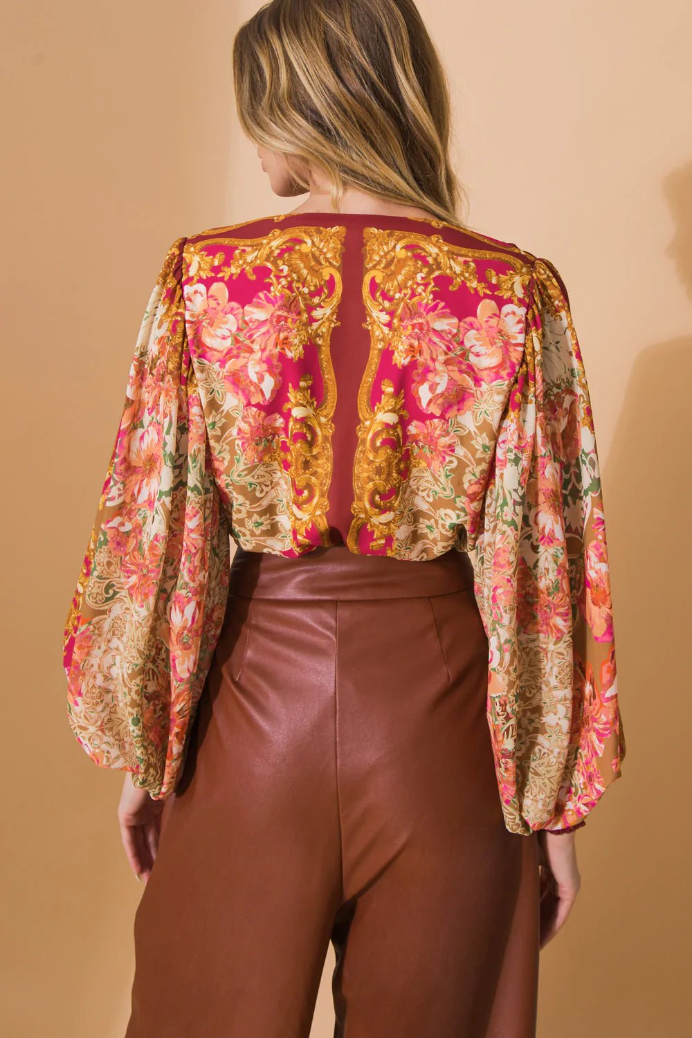 The Blessed Events Woven Bodysuit- Anicoletta's Boutique | Fashion Forward Luxury Women's Clothing