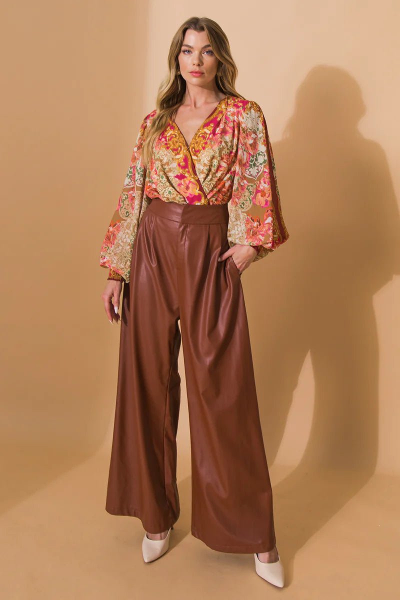 The Blessed Events Woven Bodysuit- Anicoletta's Boutique | Fashion Forward Luxury Women's Clothing