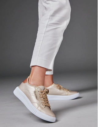 Summer Gold Sneakers by David Isaac Shoes- Anicoletta's Boutique | Fashion Forward Luxury Women's Clothing