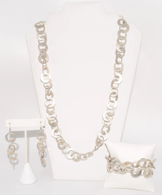 Silver Three Piece Turkish Set- Anicoletta's Boutique | Fashion Forward Luxury Women's Clothing