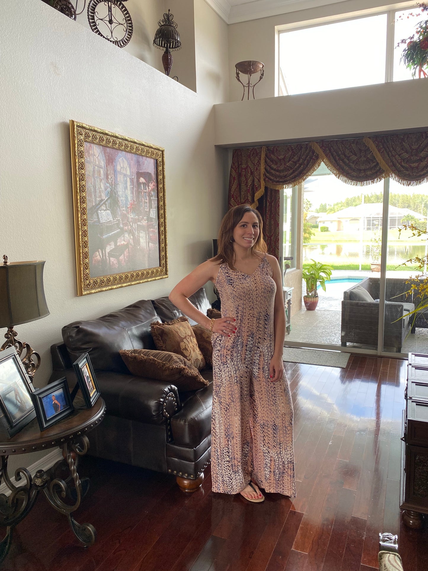 The Spaguetti Strap Wide Leg Jumpsuit- Anicoletta's Boutique | Fashion Forward Luxury Women's Clothing