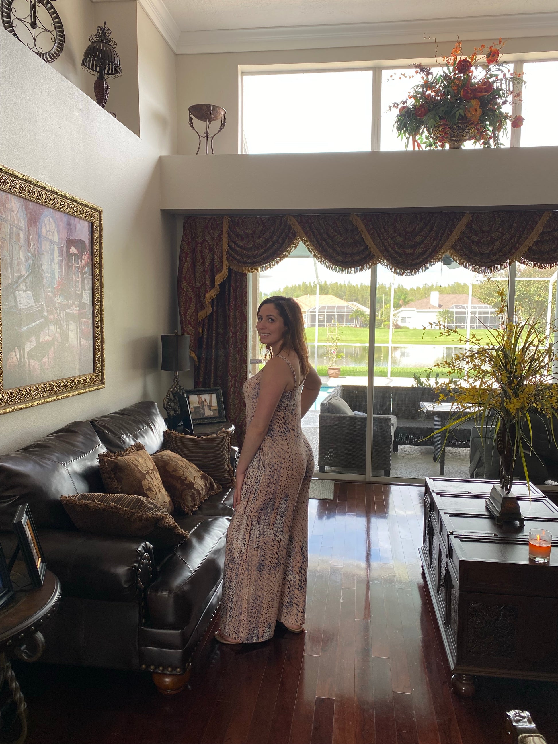 The Spaguetti Strap Wide Leg Jumpsuit- Anicoletta's Boutique | Fashion Forward Luxury Women's Clothing