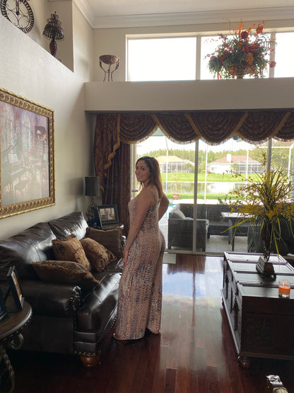 The Spaguetti Strap Wide Leg Jumpsuit- Anicoletta's Boutique | Fashion Forward Luxury Women's Clothing