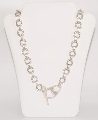 Silver Matte Turkish Necklace- Anicoletta's Boutique | Fashion Forward Luxury Women's Clothing