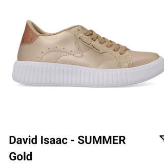 Summer Gold Sneakers by David Isaac Shoes- Anicoletta's Boutique | Fashion Forward Luxury Women's Clothing