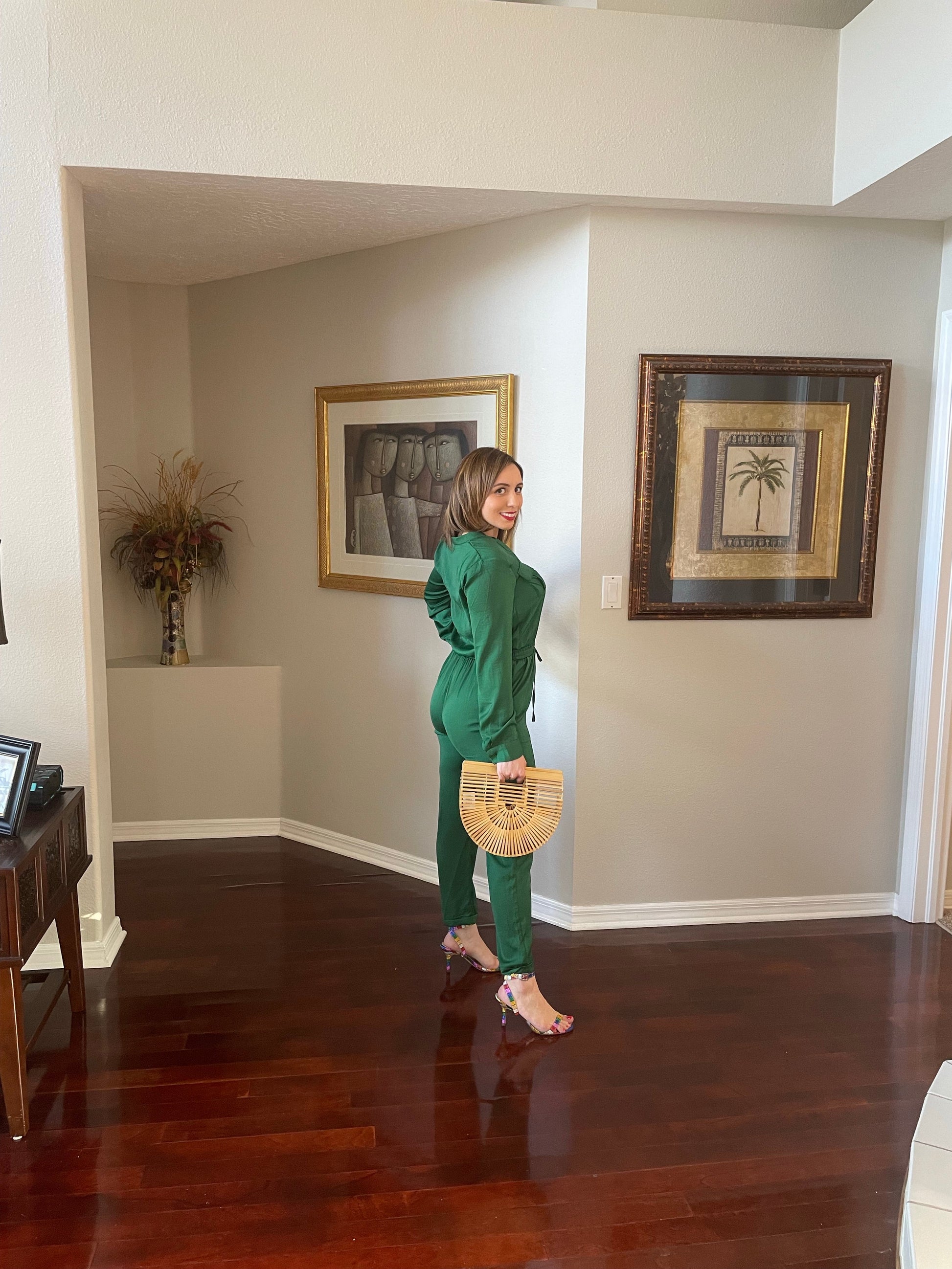 Button Up Jumpsuit with Pocket- Anicoletta's Boutique | Fashion Forward Luxury Women's Clothing