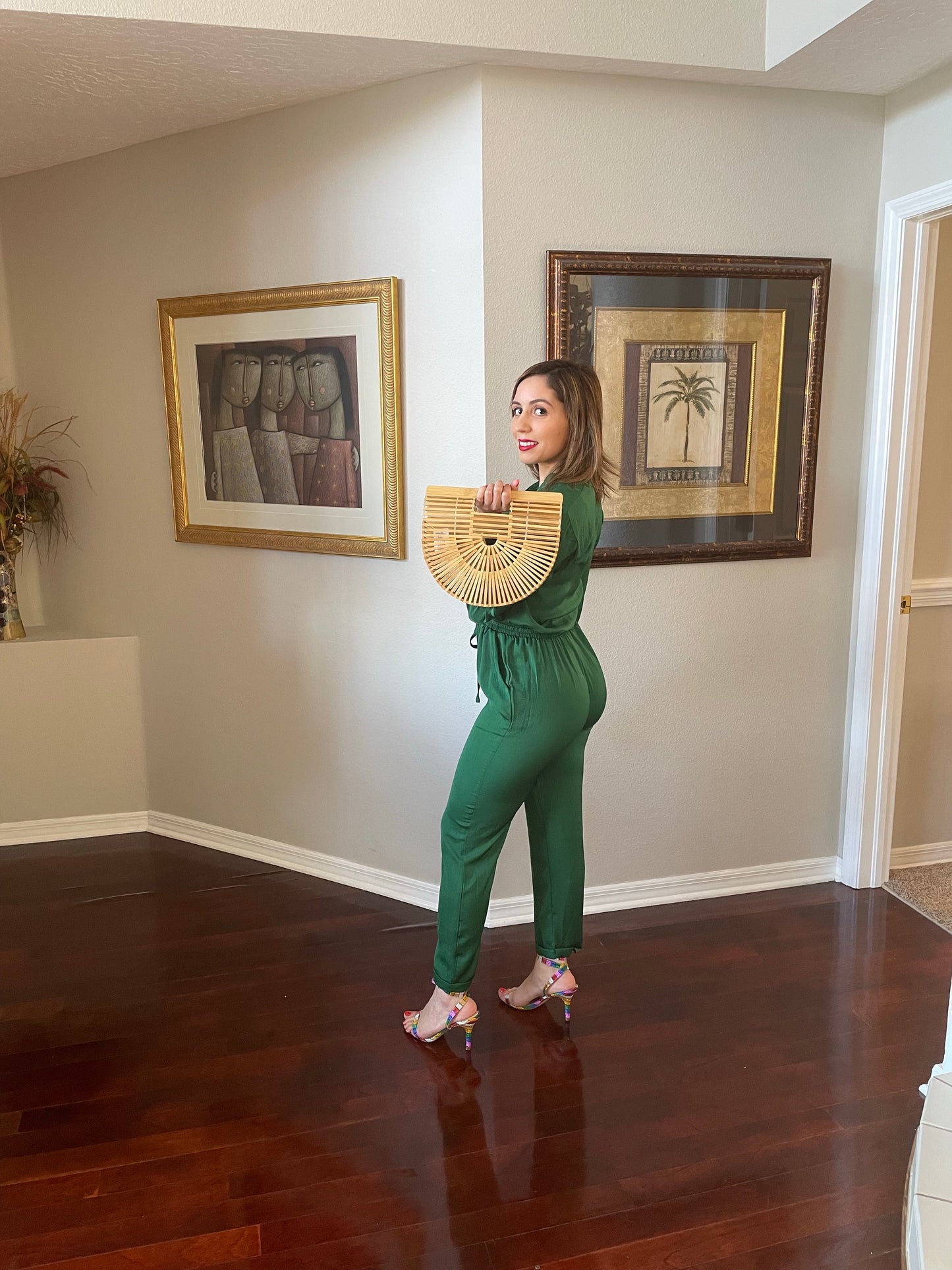 Button Up Jumpsuit with Pocket- Anicoletta's Boutique | Fashion Forward Luxury Women's Clothing