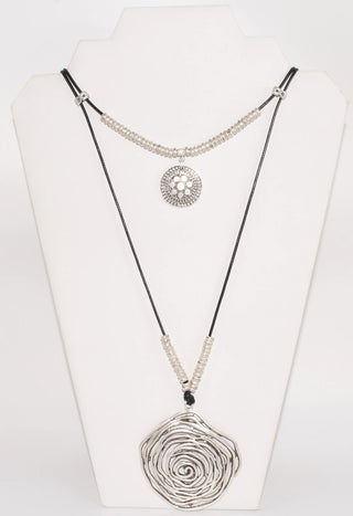 Silver Flower Turkish Necklace- Anicoletta's Boutique | Fashion Forward Luxury Women's Clothing