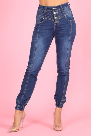 Anicoletta's Denim High Waisted Jeans- Anicoletta's Boutique | Fashion Forward Luxury Women's Clothing