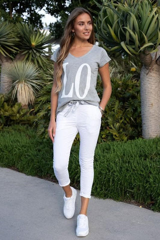 The LOVE Short Sleeve Tee- Anicoletta's Boutique | Fashion Forward Luxury Women's Clothing