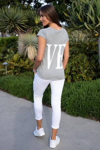 The LOVE Short Sleeve Tee- Anicoletta's Boutique | Fashion Forward Luxury Women's Clothing