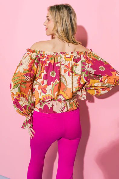The Winston Floral Blouse- Anicoletta's Boutique | Fashion Forward Luxury Women's Clothing