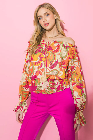 The Winston Floral Blouse- Anicoletta's Boutique | Fashion Forward Luxury Women's Clothing