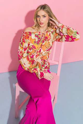 The Winston Floral Blouse- Anicoletta's Boutique | Fashion Forward Luxury Women's Clothing