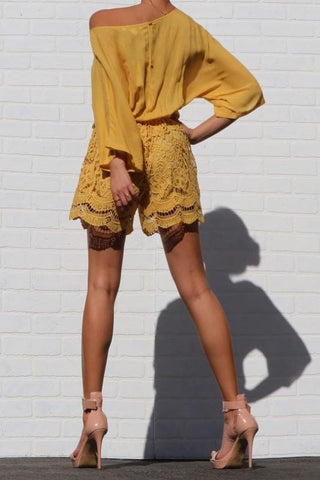 Woven Lace Romper- Anicoletta's Boutique | Fashion Forward Luxury Women's Clothing