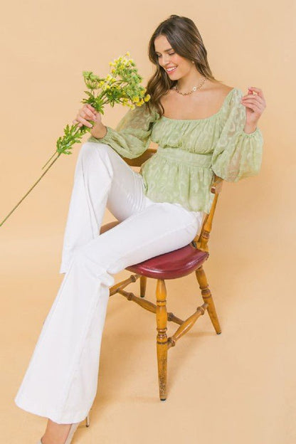 The Jacquard Woven Top- Anicoletta's Boutique | Fashion Forward Luxury Women's Clothing