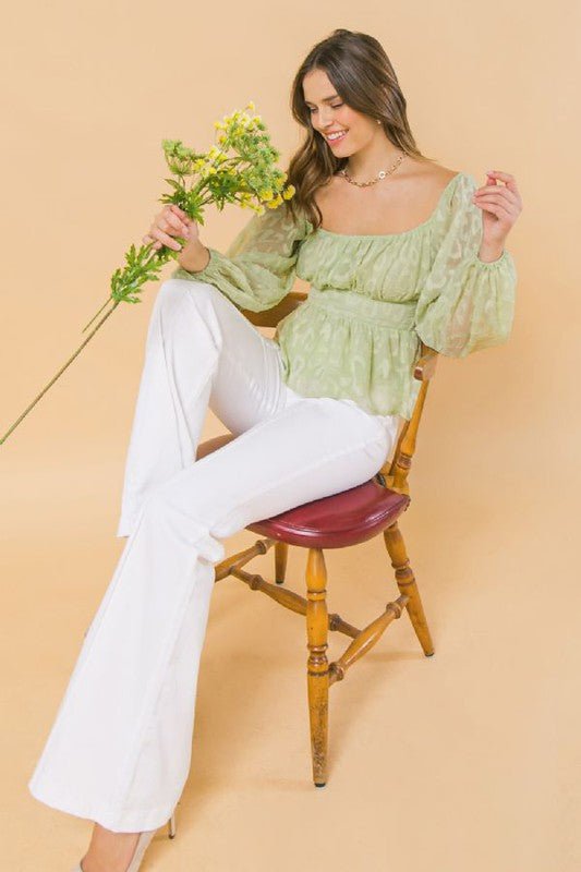 The Jacquard Woven Top- Anicoletta's Boutique | Fashion Forward Luxury Women's Clothing