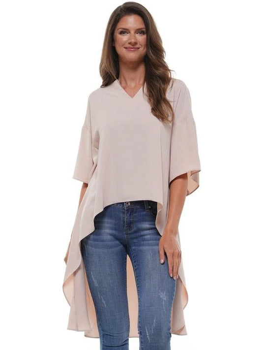 The Stephanie High Low Top- Anicoletta's Boutique | Fashion Forward Luxury Women's Clothing